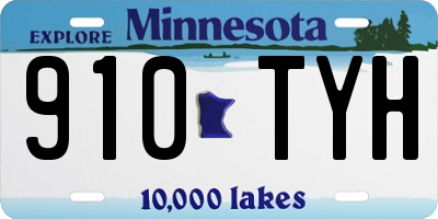 MN license plate 910TYH