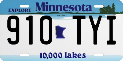 MN license plate 910TYI