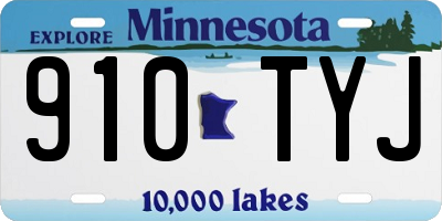 MN license plate 910TYJ