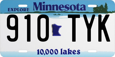MN license plate 910TYK