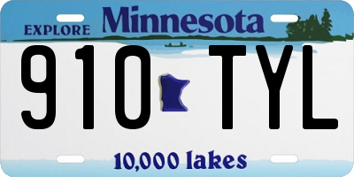 MN license plate 910TYL