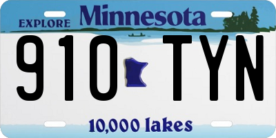 MN license plate 910TYN