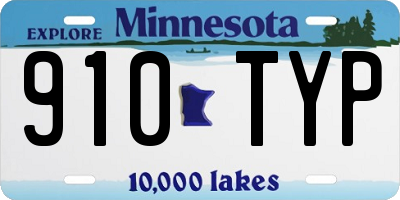 MN license plate 910TYP