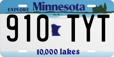 MN license plate 910TYT