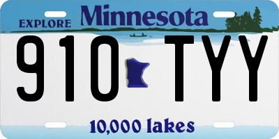 MN license plate 910TYY
