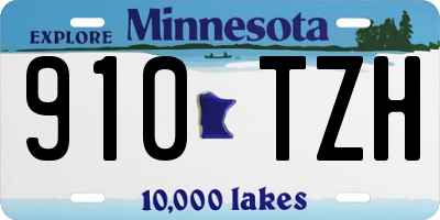 MN license plate 910TZH
