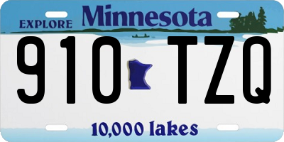 MN license plate 910TZQ