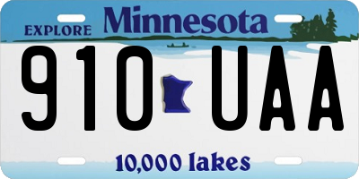MN license plate 910UAA