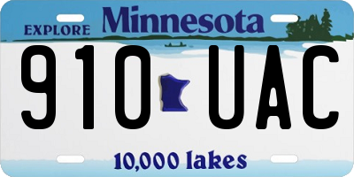 MN license plate 910UAC