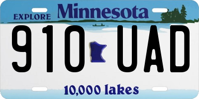 MN license plate 910UAD