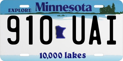 MN license plate 910UAI