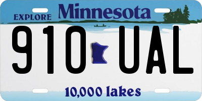 MN license plate 910UAL