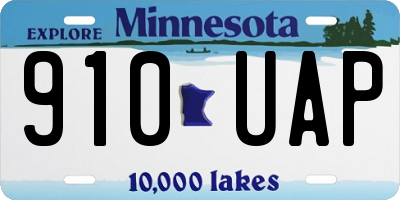 MN license plate 910UAP
