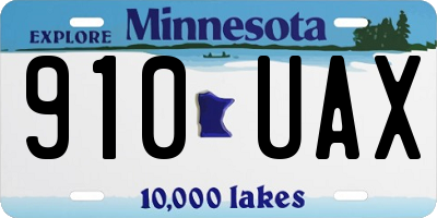 MN license plate 910UAX