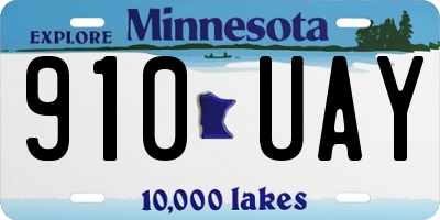 MN license plate 910UAY