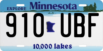 MN license plate 910UBF