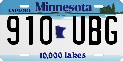MN license plate 910UBG