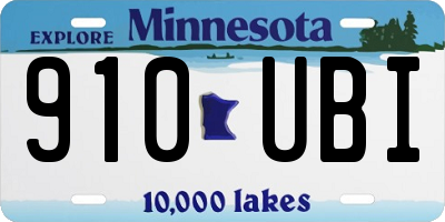 MN license plate 910UBI