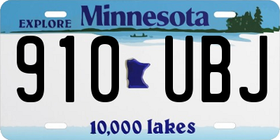 MN license plate 910UBJ