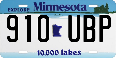 MN license plate 910UBP