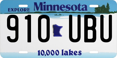 MN license plate 910UBU