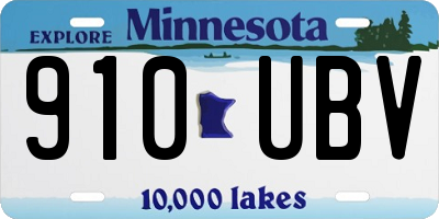 MN license plate 910UBV