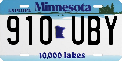 MN license plate 910UBY