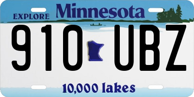 MN license plate 910UBZ