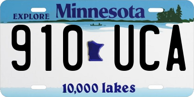 MN license plate 910UCA