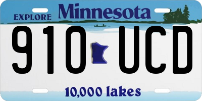 MN license plate 910UCD