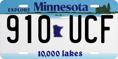 MN license plate 910UCF