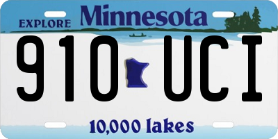 MN license plate 910UCI
