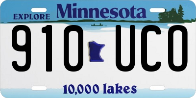 MN license plate 910UCO