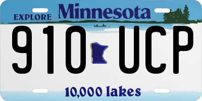MN license plate 910UCP