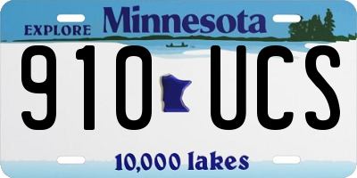 MN license plate 910UCS