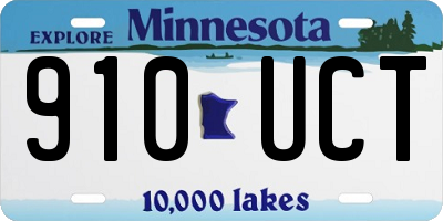 MN license plate 910UCT