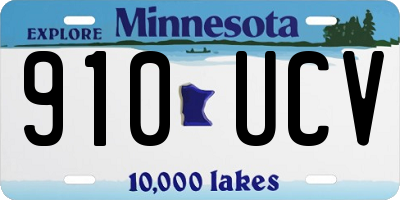 MN license plate 910UCV