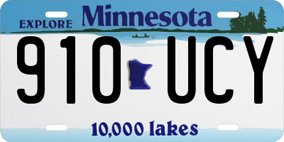 MN license plate 910UCY