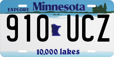 MN license plate 910UCZ