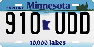 MN license plate 910UDD