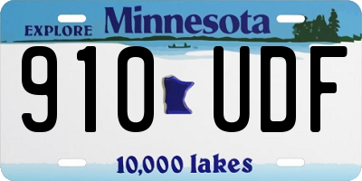 MN license plate 910UDF
