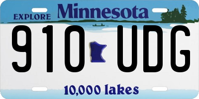 MN license plate 910UDG