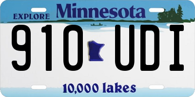 MN license plate 910UDI