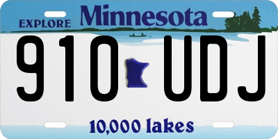 MN license plate 910UDJ