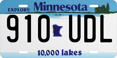 MN license plate 910UDL