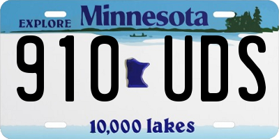 MN license plate 910UDS