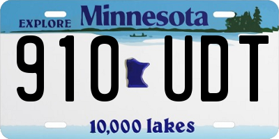 MN license plate 910UDT