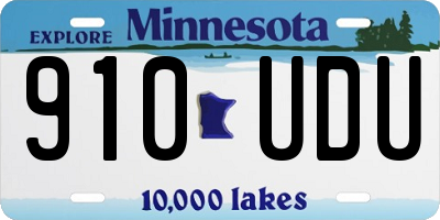 MN license plate 910UDU