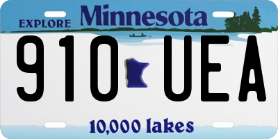 MN license plate 910UEA