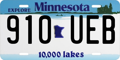 MN license plate 910UEB